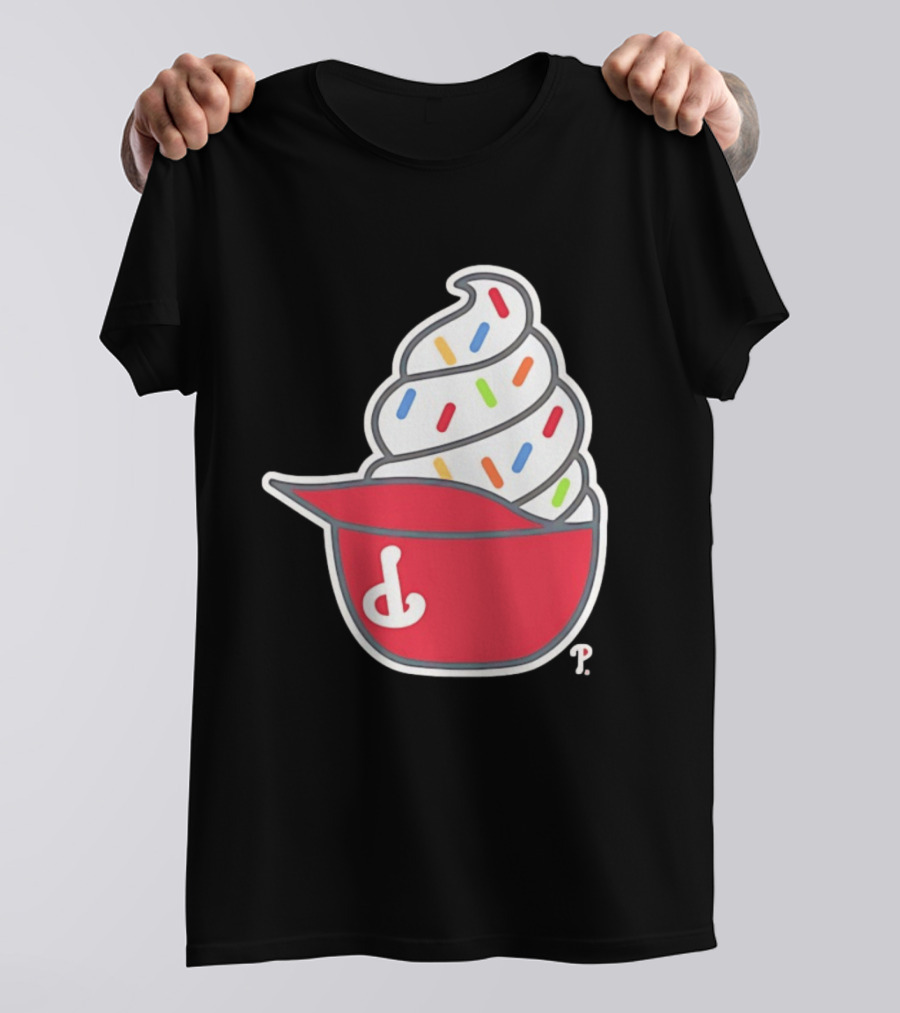 Philadelphia Phillies Ice Cream Hat With Sprinkles T-Shirt