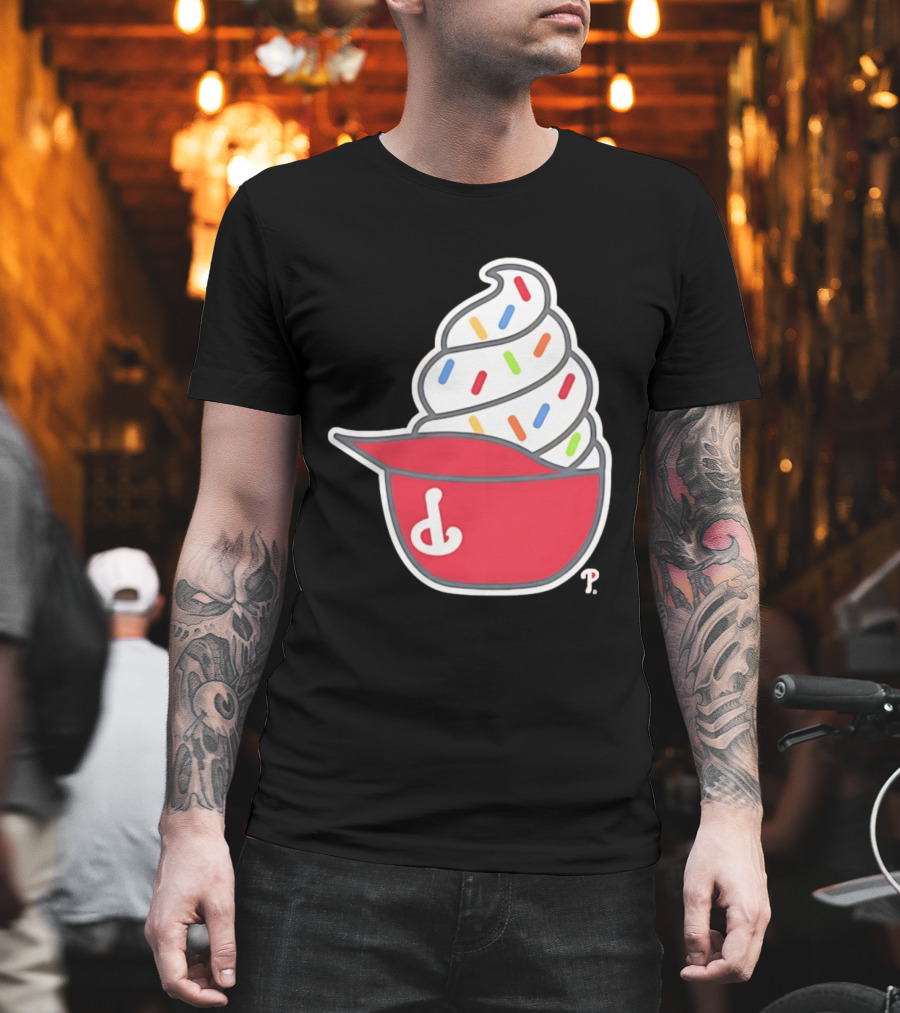 Philadelphia Phillies Ice Cream Hat With Sprinkles T-Shirt