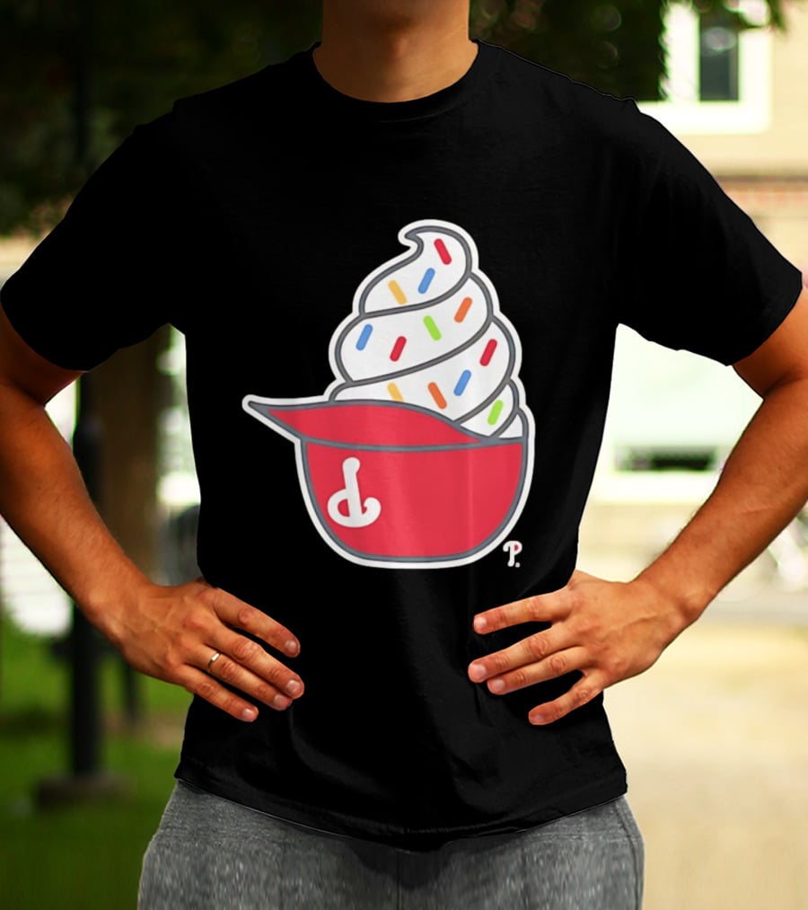Philadelphia Phillies Ice Cream Hat With Sprinkles T-Shirt