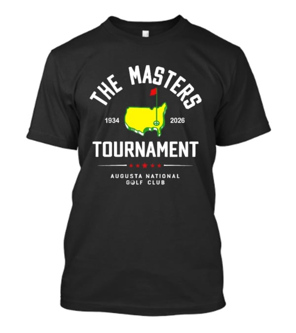 The Masters Tournament Augusta National Golf Club 1934 2026 Iconic Yellow Flag Map T-Shirt