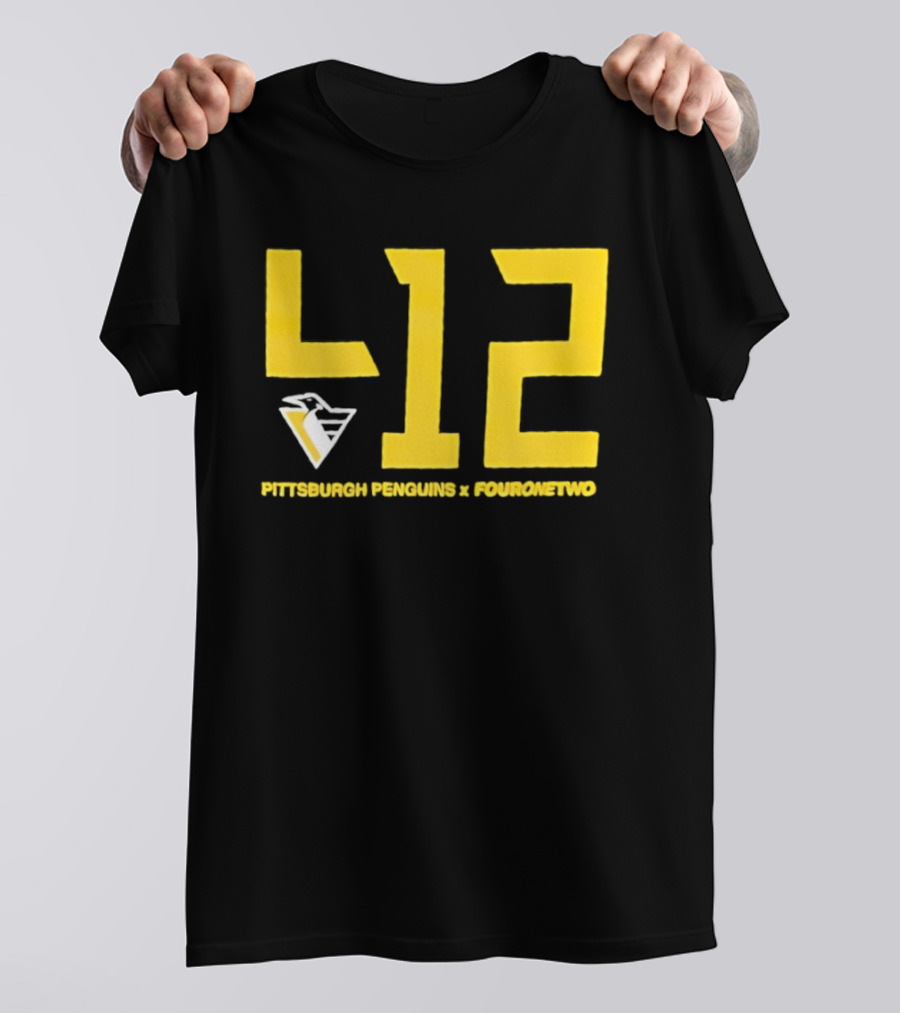 Pittsburgh Penguins 412 Fouronetwo Yellow Number T-Shirt