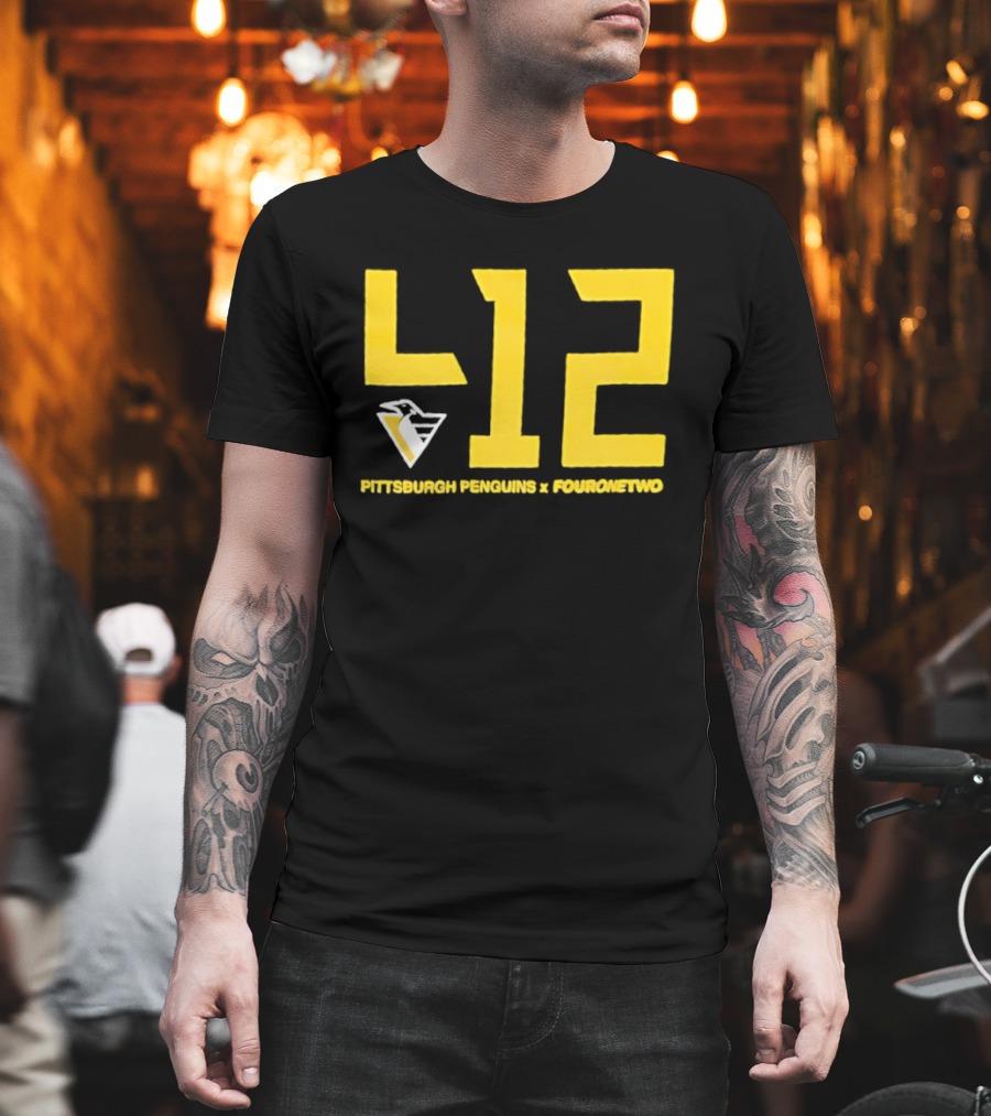 Pittsburgh Penguins 412 Fouronetwo Yellow Number T-Shirt