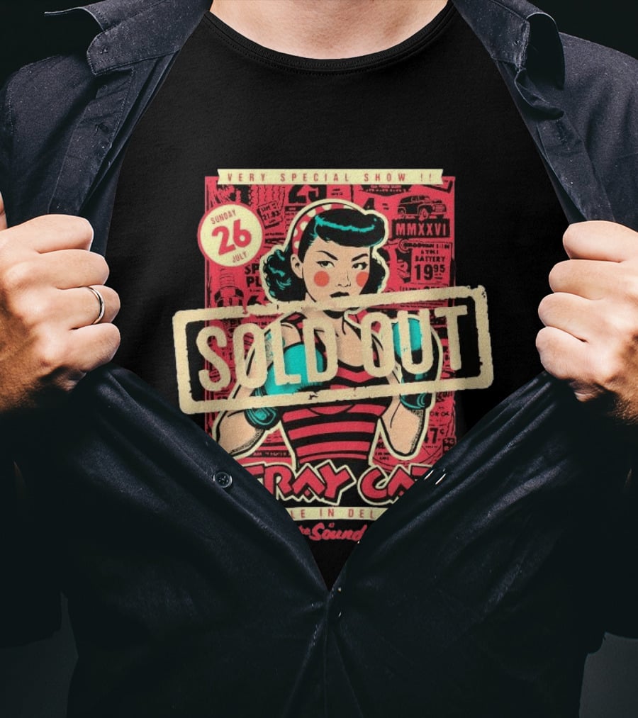 Very Special Show Stray Cats Sold Out Rumble In Del Mar July 26 The Sound T-Shirt