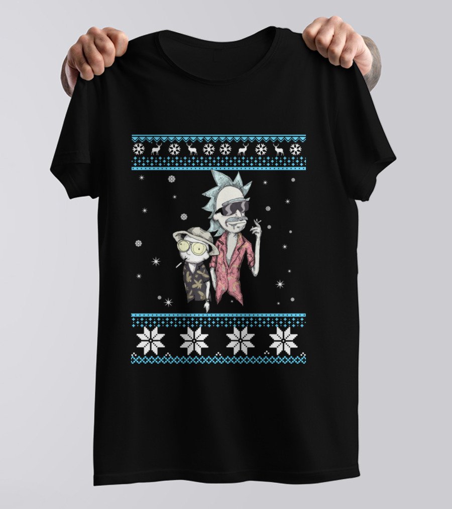 Rick And Morty Fear And Loathing In Schwift Christmas Sweater Holiday T-Shirt