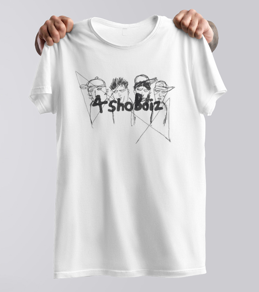4shoboiz Lngshot Kpop Boy Group Portrait Sketch T-Shirt