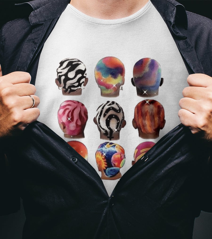 Boys Hair Colour Vibrant Patterns And Artistic Styles T-Shirt