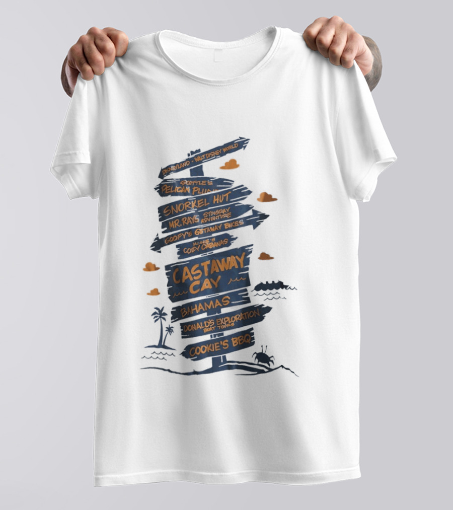 Disneyland Castaway Cay Bahamas Adventure Donald's Exploration Cookie's BBQ T-Shirt