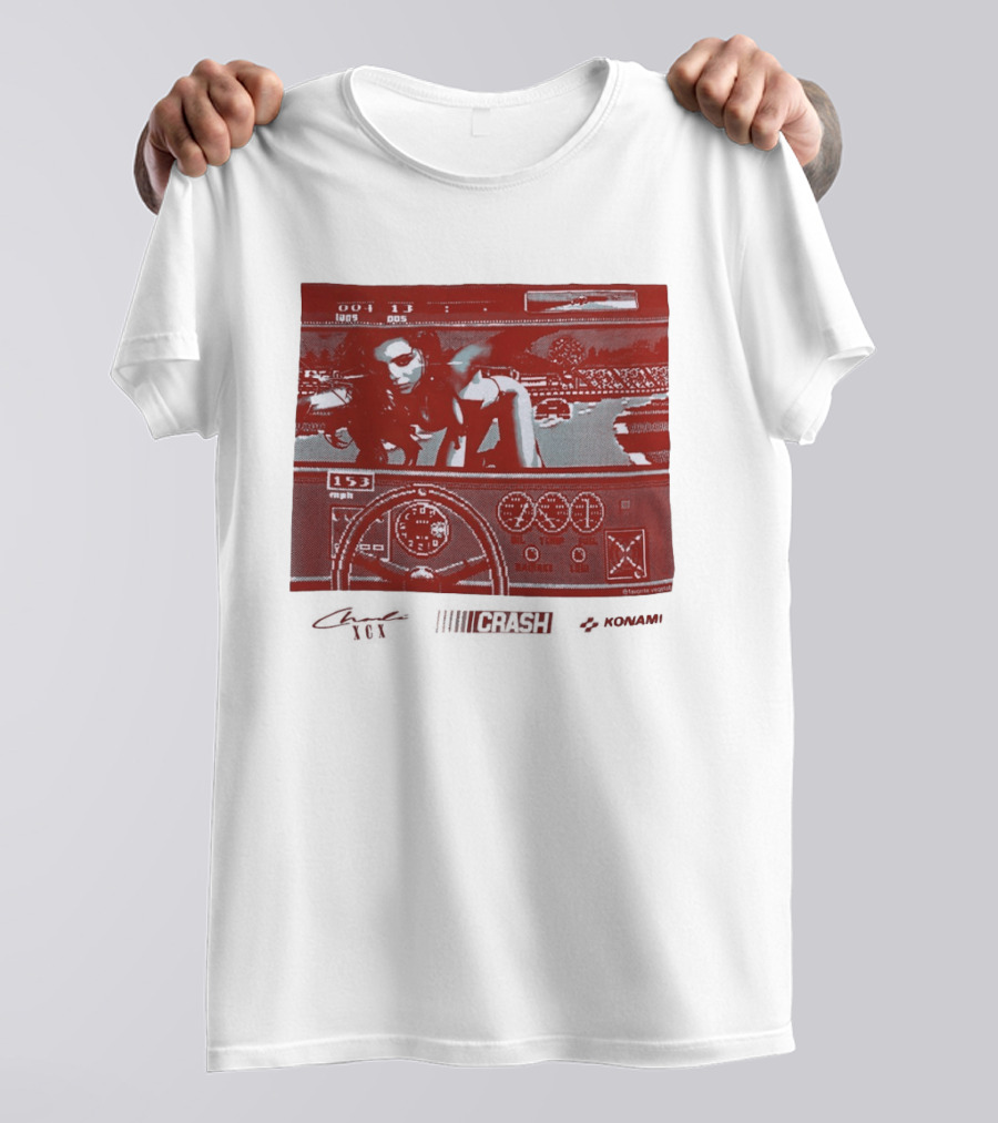 Charli XCX Konami Retro Video Game Racer Speed Aesthetic T-Shirt