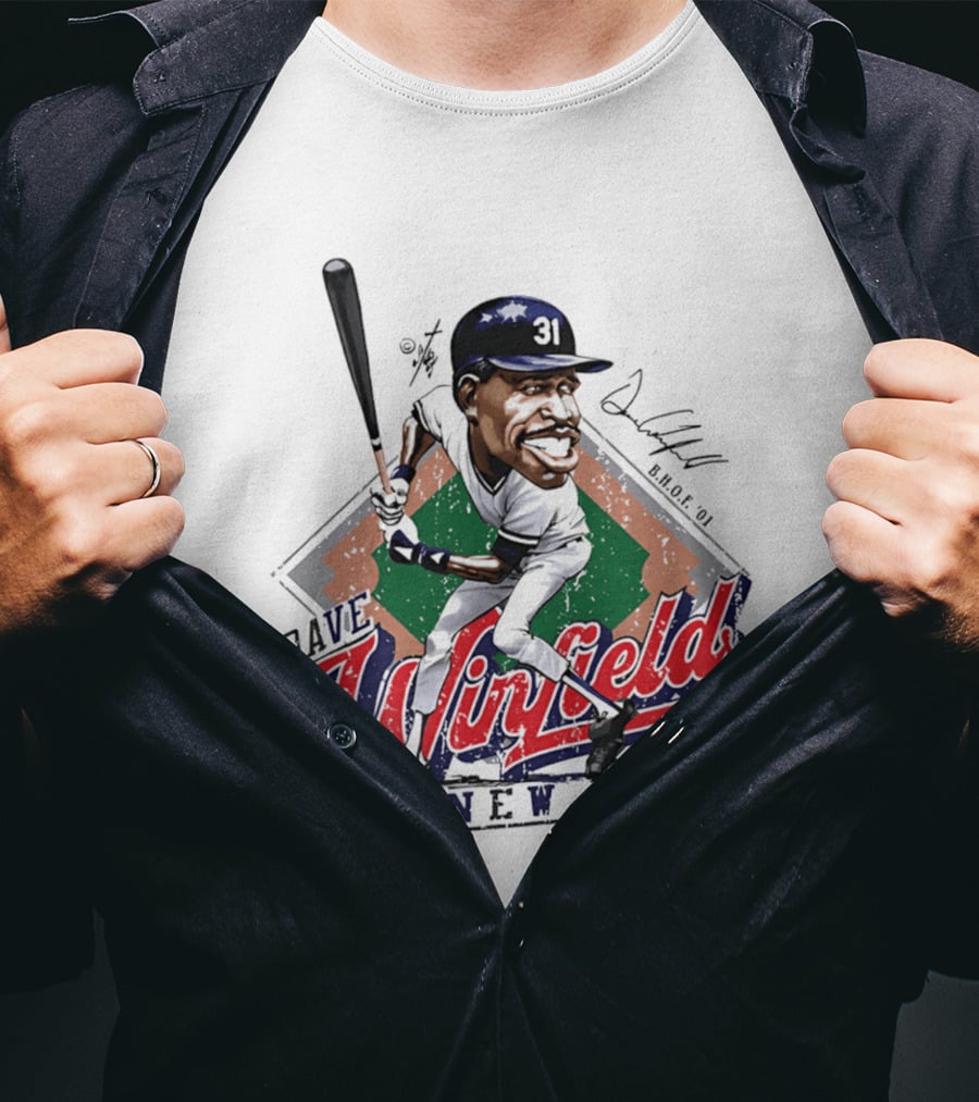 Dave Winfield New York Yankees Bruce Stark Collection Caricature MLB H.O.F. 2001 T-Shirt
