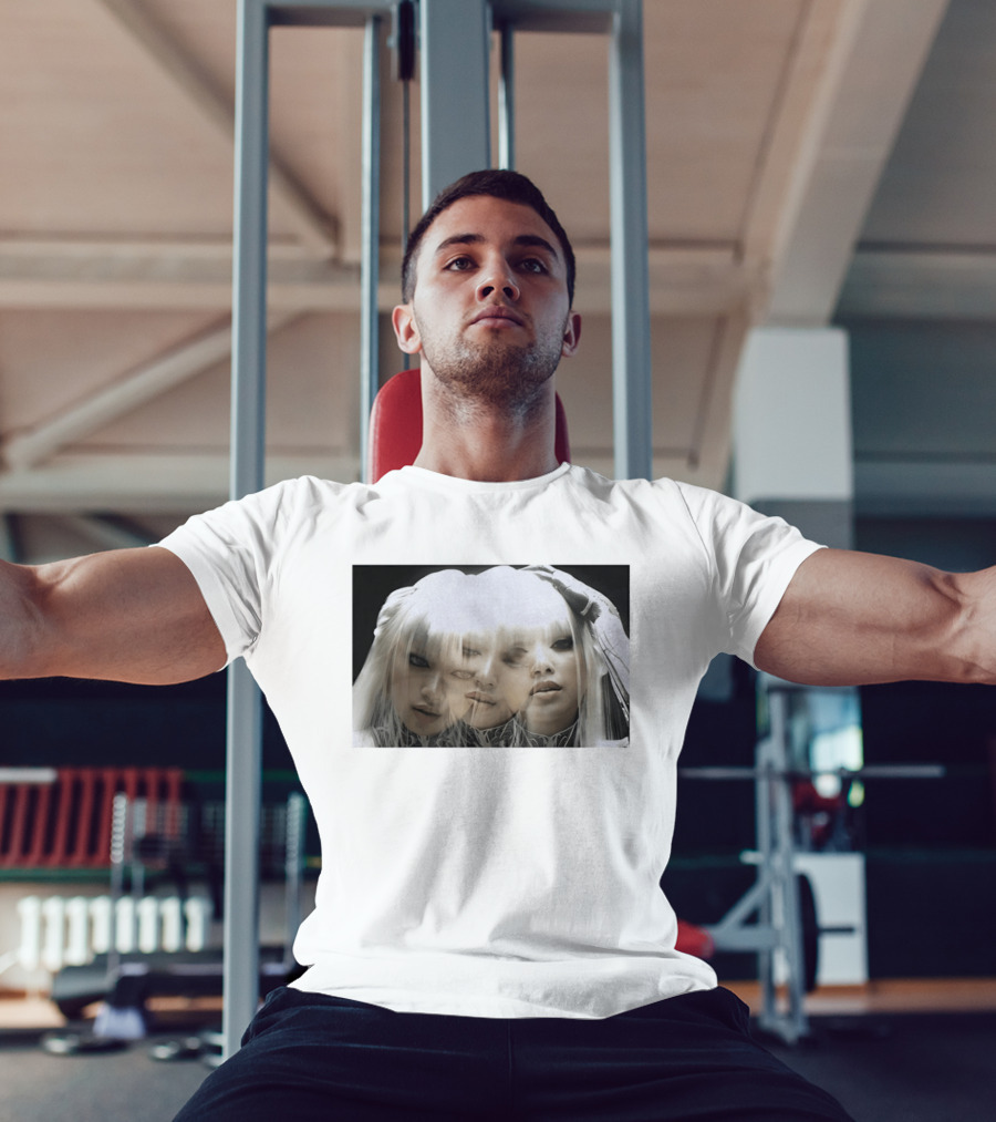 Lisa Bad Angel Gothic Aesthetic Triple Exposure Faces T-Shirt