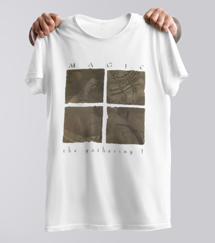 Magic The Gathering I Brown Four Panels Abstract T-Shirt
