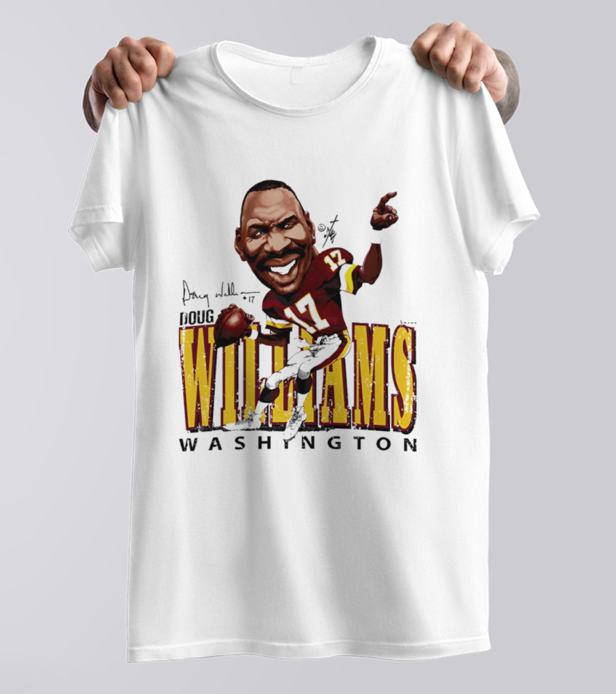 Doug Williams Washington Redskins Bruce Stark Collection Caricature Series 17 Football T-Shirt