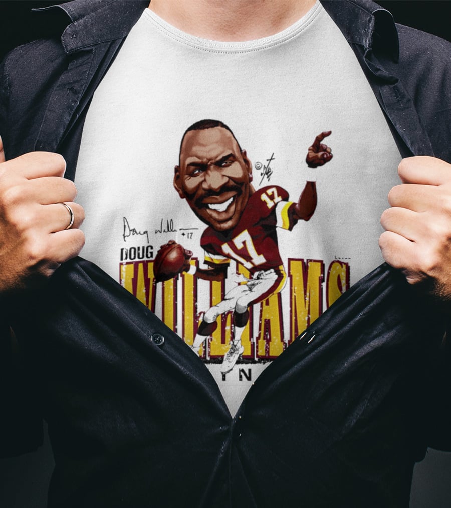 Doug Williams Washington Redskins Bruce Stark Collection Caricature Series 17 Football T-Shirt