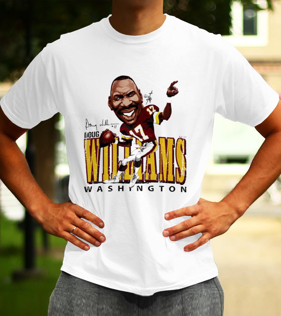 Doug Williams Washington Redskins Bruce Stark Collection Caricature Series 17 Football T-Shirt