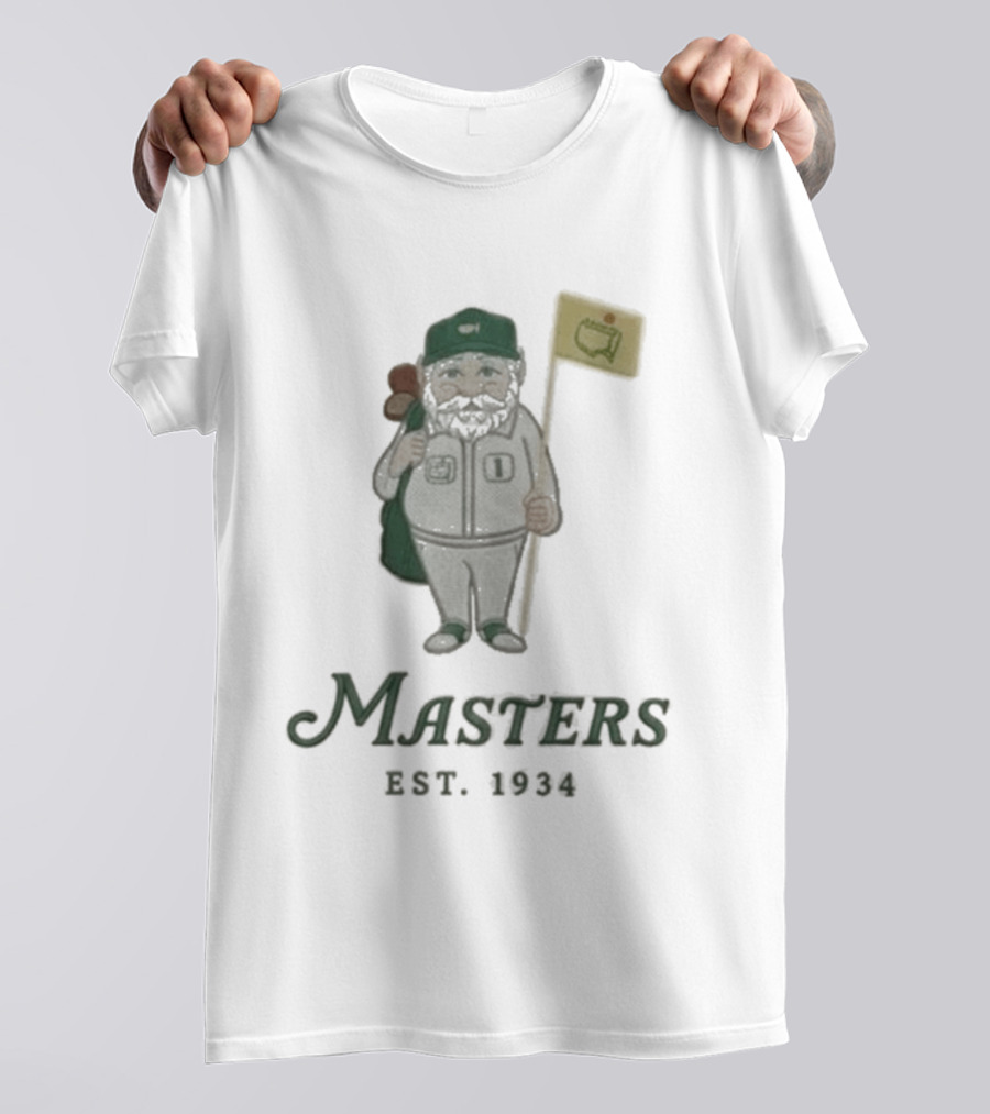Masters Golf Gnome Est 1934 Augusta Flag T-Shirt