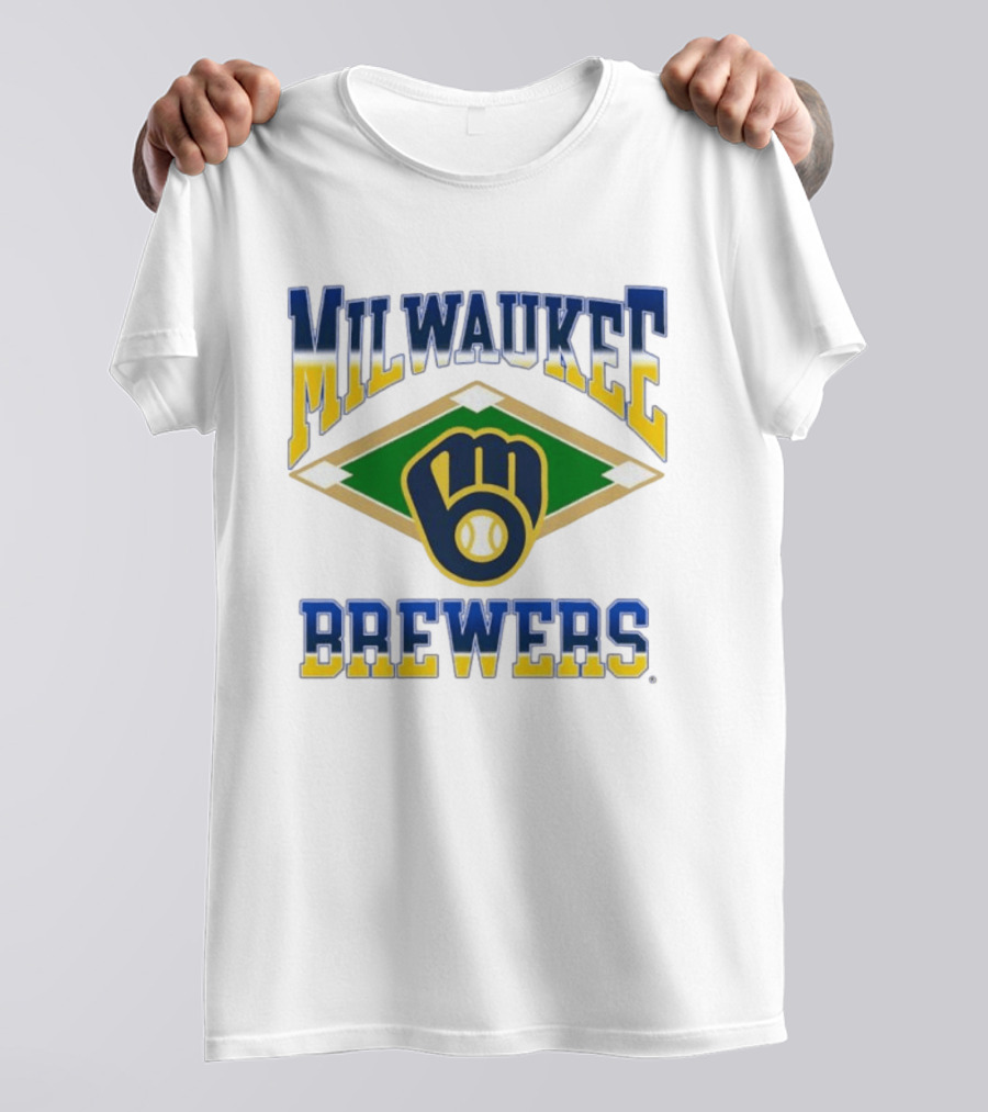 Milwaukee Brewers MLB Baseball Diamond Retro Team T-Shirt