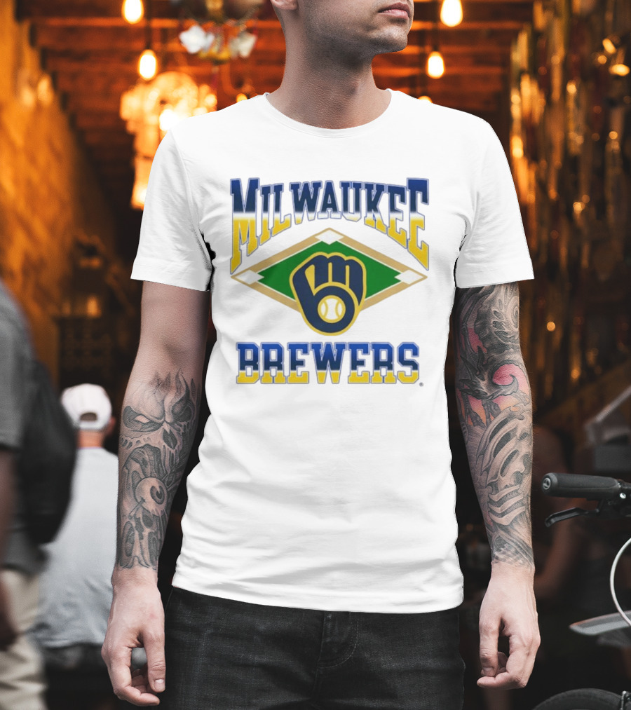 Milwaukee Brewers MLB Baseball Diamond Retro Team T-Shirt
