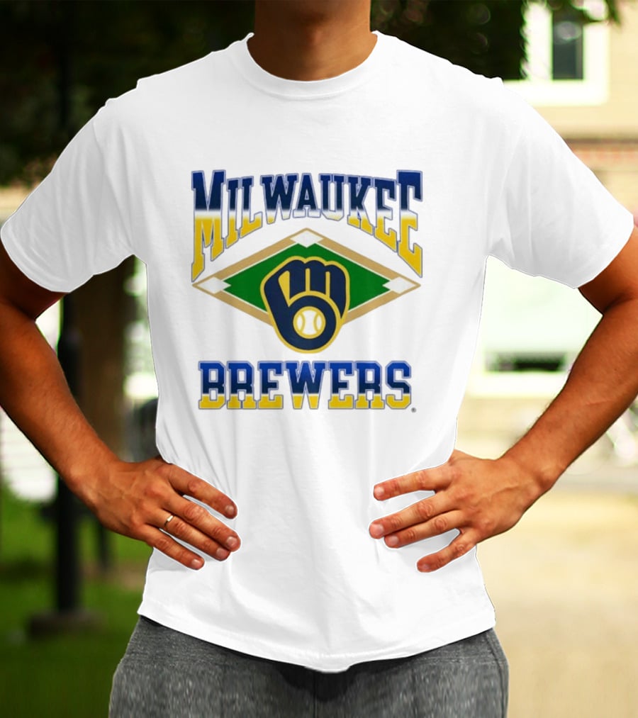 Milwaukee Brewers MLB Baseball Diamond Retro Team T-Shirt