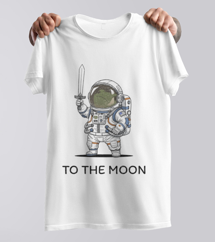 Frog To The Moon Astronaut NASA Artemis 2 2026 Space Adventure T-Shirt