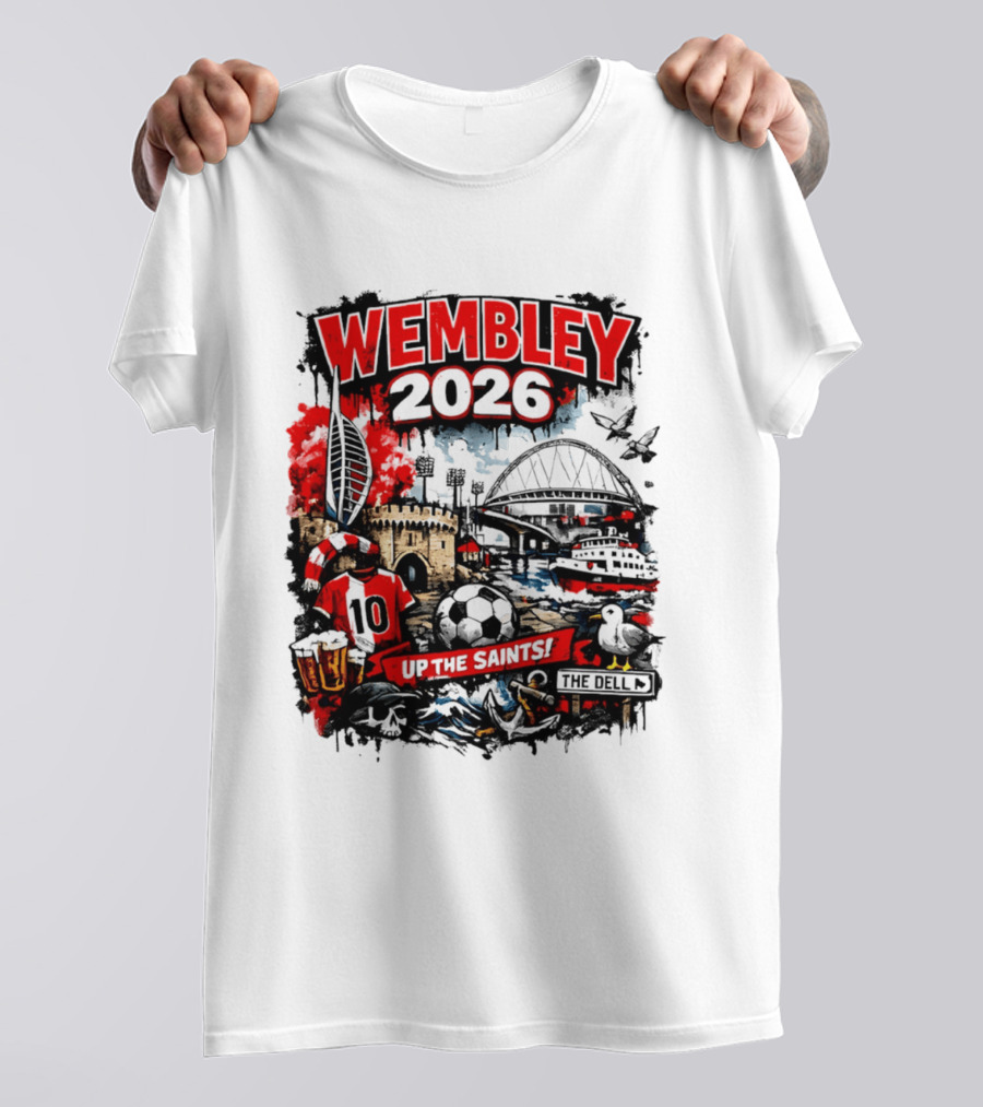 Southampton Football Wembley 2026 Up The Saints Fan Celebration T-Shirt