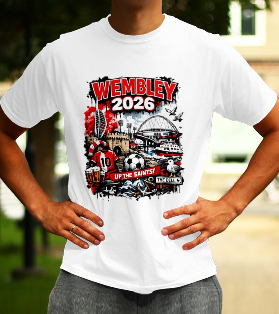 Southampton Football Wembley 2026 Up The Saints Fan Celebration T-Shirt