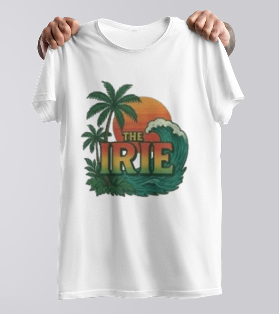 Tropical Palm Trees Sunset Wave Irie T-Shirt