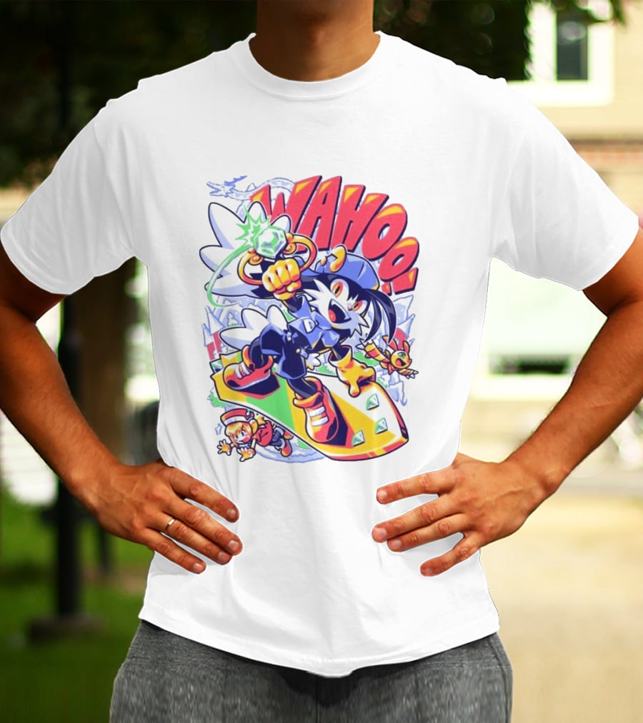 Fangamer Klonoa Wahoo Vintage Style Snowboarding Adventure T-Shirt