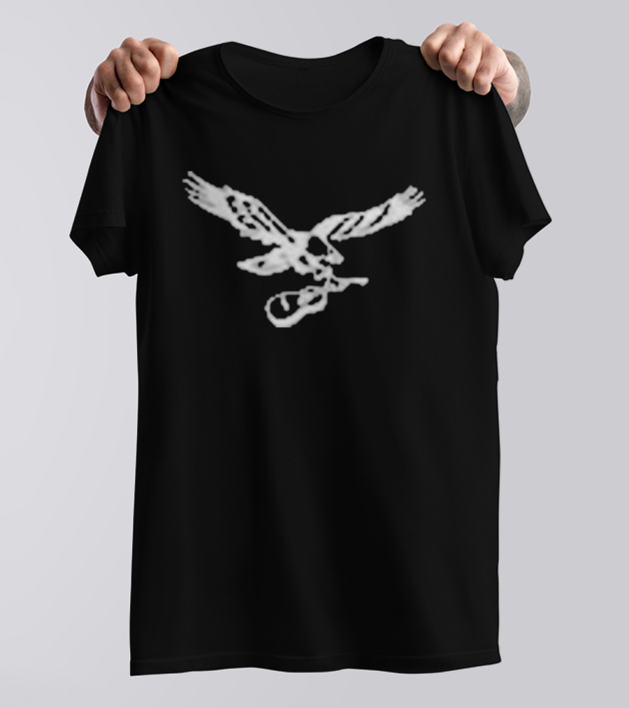 Zach Bryan Eagles Collaboration White Bird Motif T-Shirt