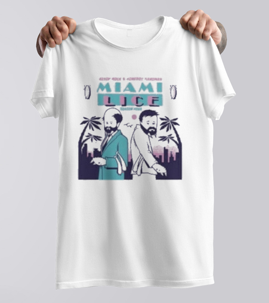 Aesop Rock Homeboy Sandman Miami Lice Retro Palm Trees 80s T-Shirt