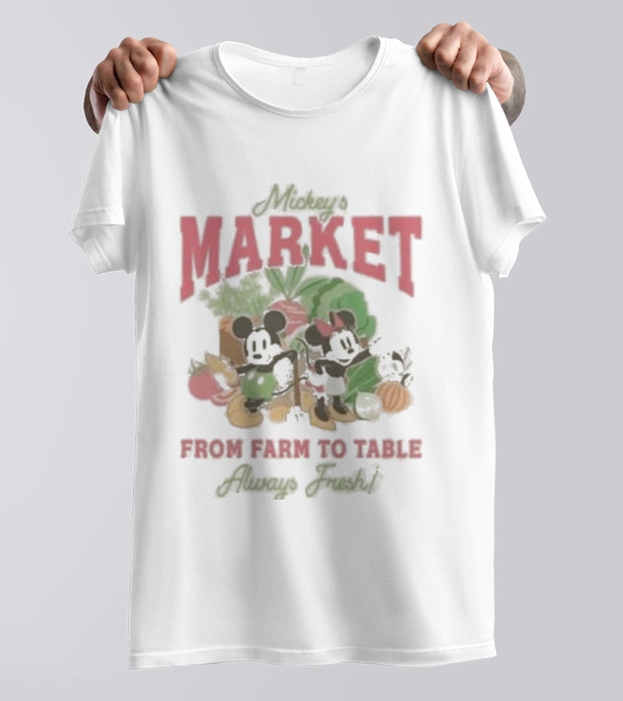 Mickey Minnie Market From Farm To Table T-Shirt