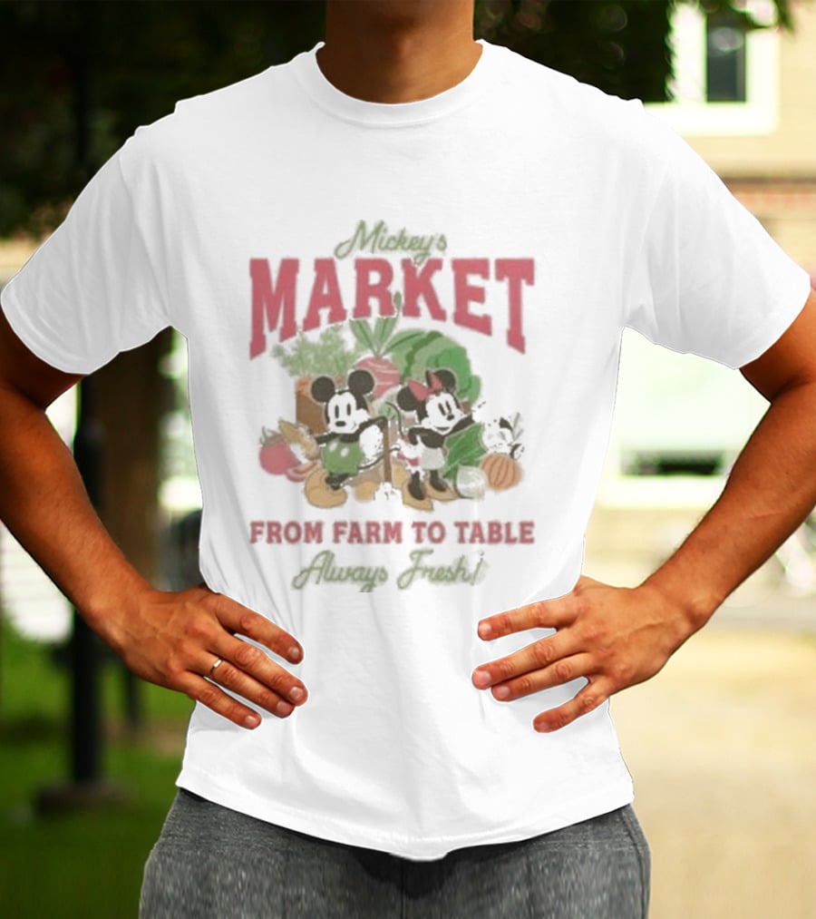 Mickey Minnie Market From Farm To Table T-Shirt