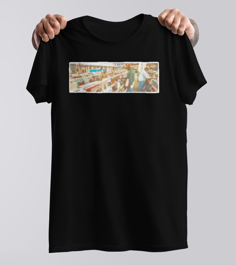 DJ Shadow Endtroducing Panoramic Record Store Scene T-Shirt