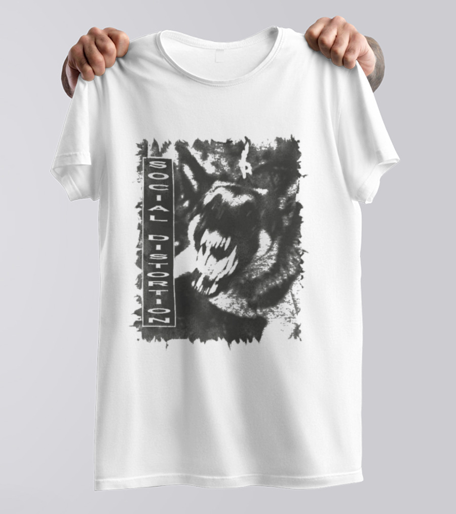 Social Distortion Dog Fight Skeleton Man Boxing Gloves T-Shirt