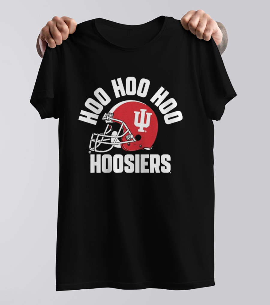 Indiana Hoosiers Hoo Hoo Hoo Football Helmet Logo Hoosiers T-Shirt