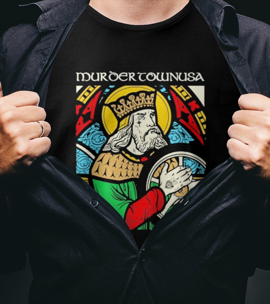 Murder Town Usa Biker Boru King Icon Medieval T-Shirt