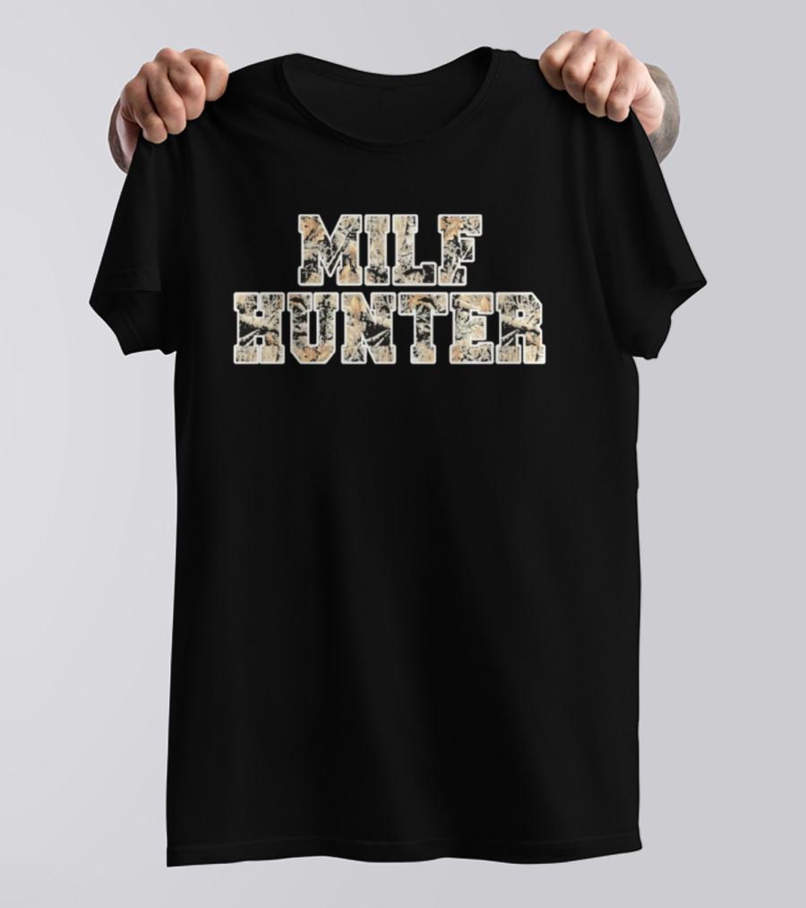 MILF Hunter Camo Print T-Shirt