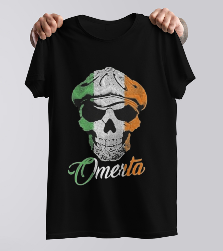 Omerta Irish Skull Tricolor Beret T-Shirt