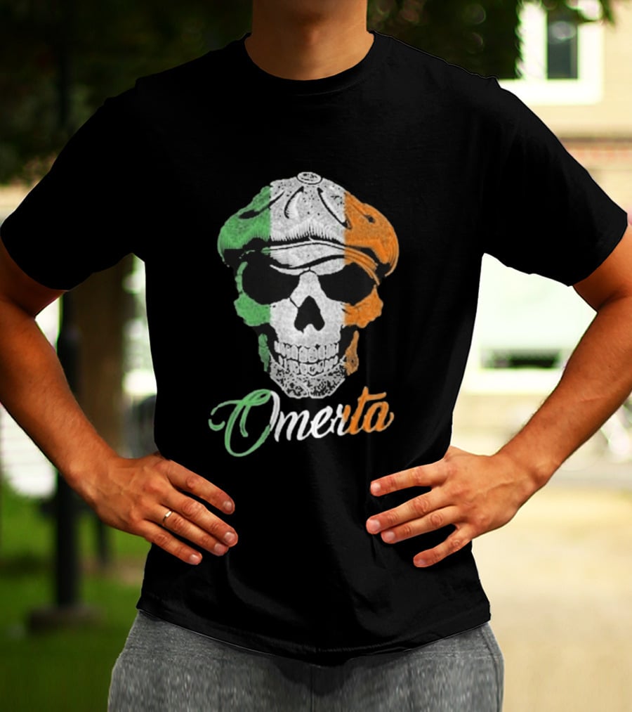 Omerta Irish Skull Tricolor Beret T-Shirt