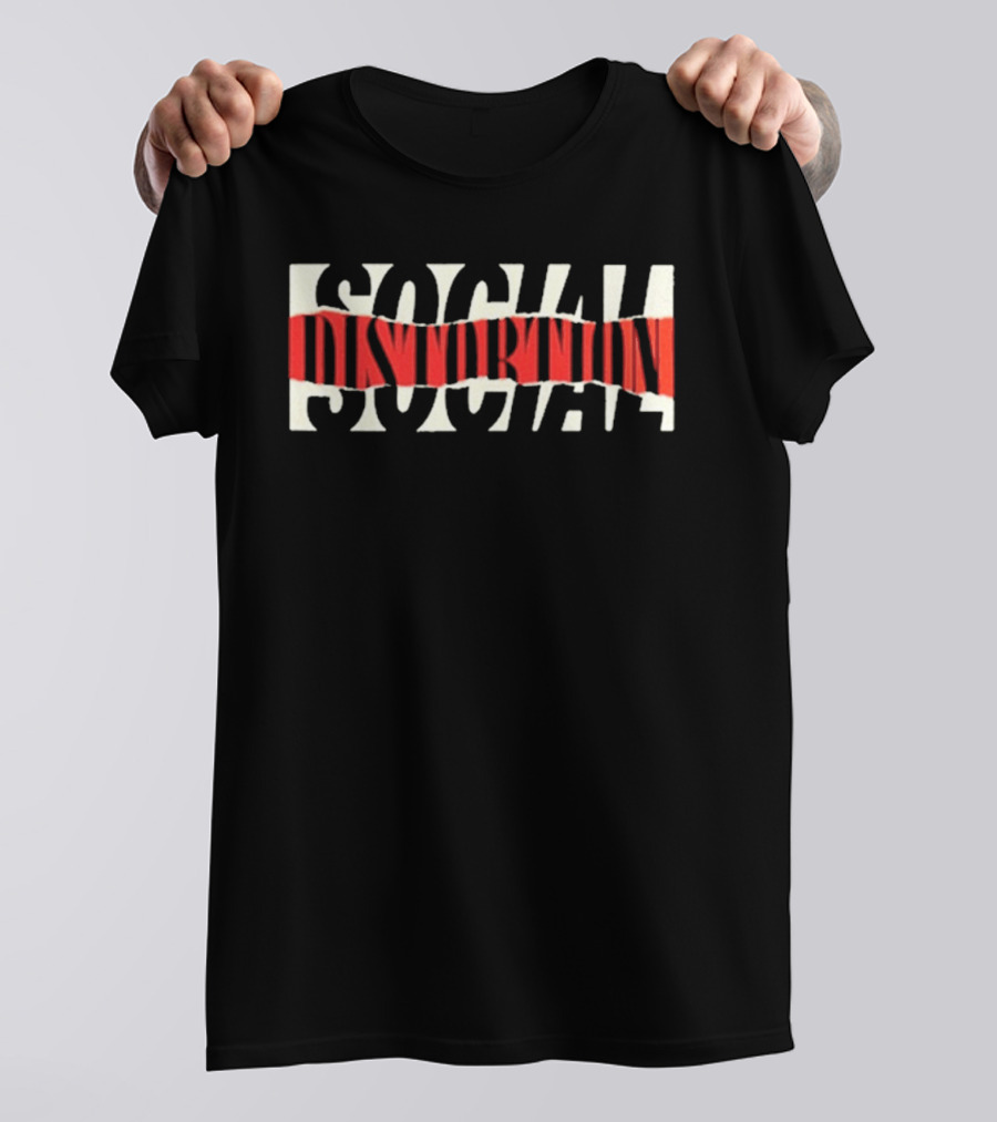 Social Distortion Torn White And Red T-Shirt