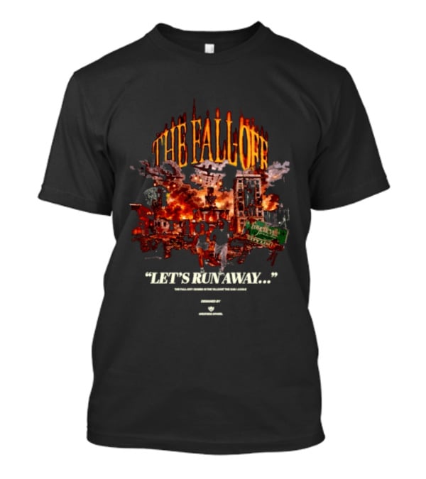 The Fall Off Let's Run Away Apocalyptic City Scene T-Shirt
