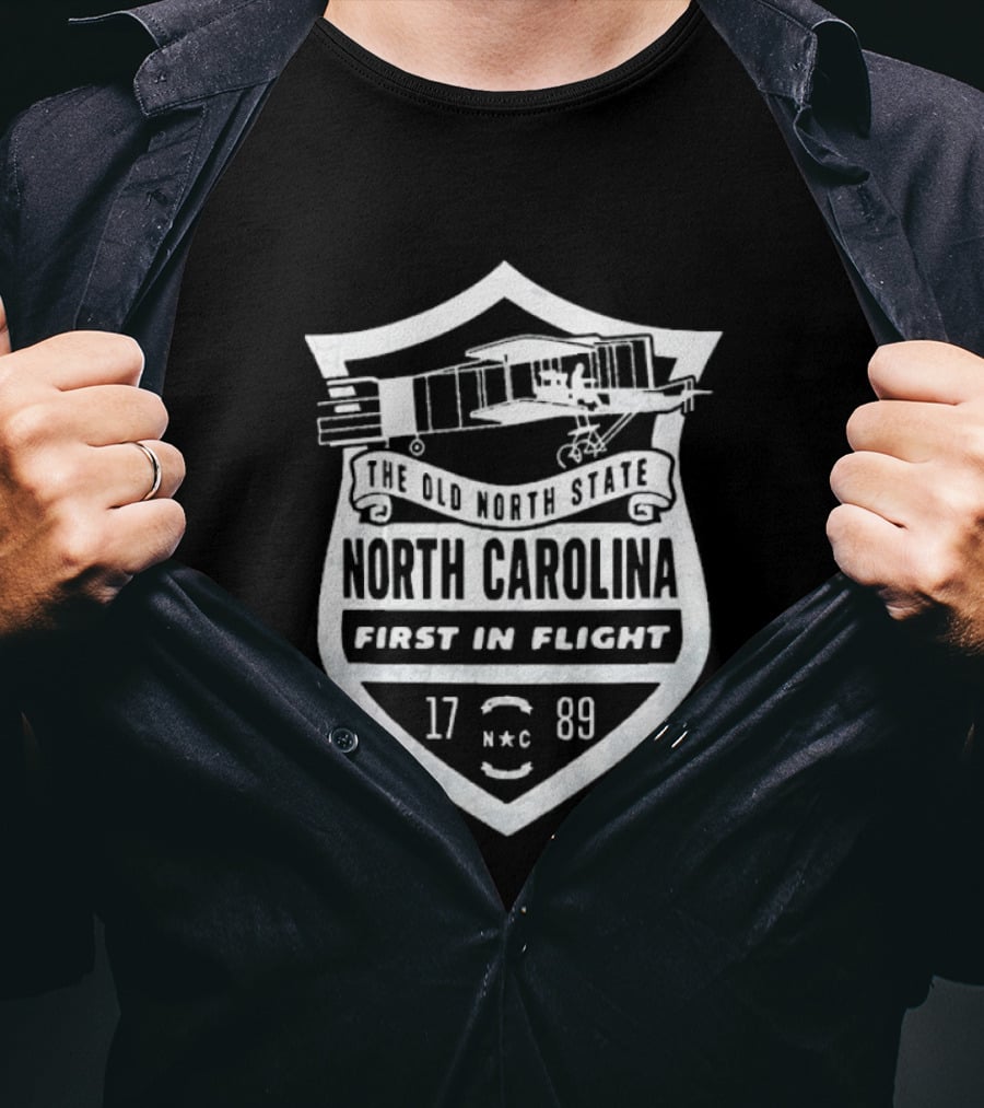 The Old North State North Carolina First In Flight 1789 Wright Flyer T-Shirt