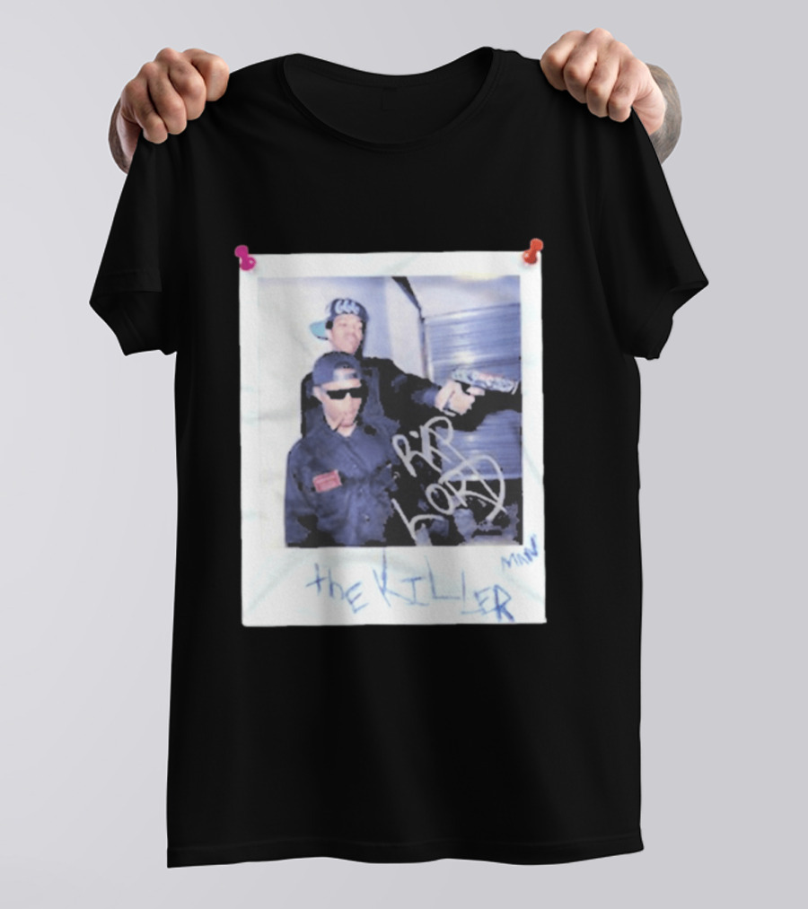 Three 6 Mafia RIP Lord The Killer MIN With Graffiti Style Polaroid T-Shirt