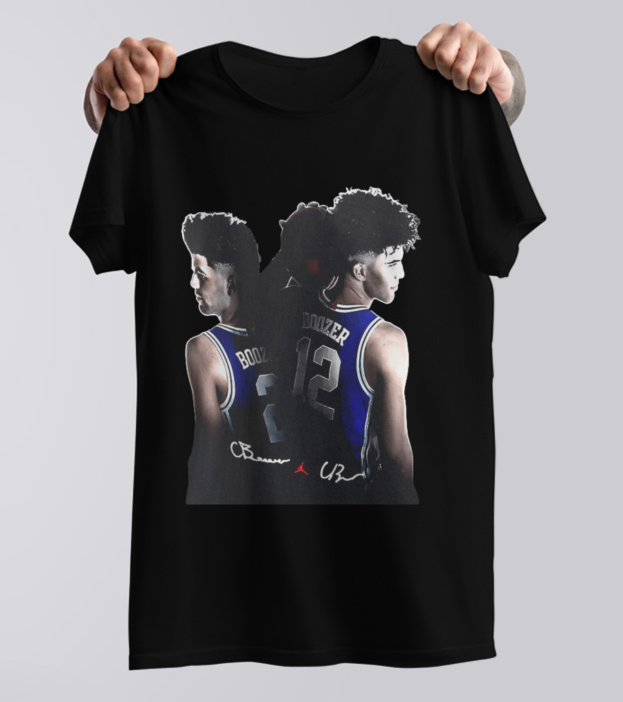 Cayden Boozer Cameron Boozer Duke Blue Devils Basketball Numbers 2 12 T-Shirt