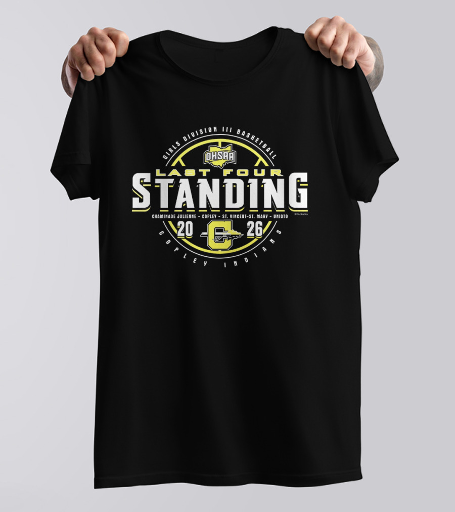 OHSAA Girls Basketball Last Four Standing 2026 Copley Indians Division 3 T-Shirt