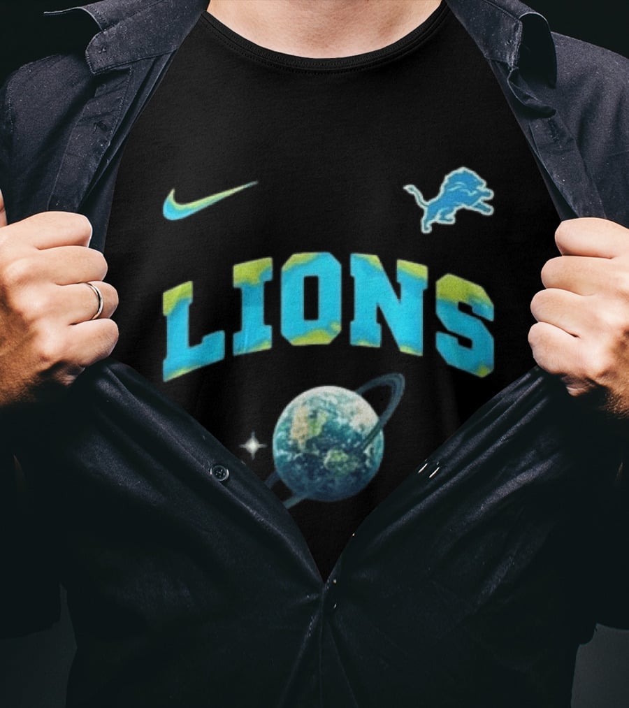 Detroit Lions Earth Day 2026 Nike Planetary T-Shirt