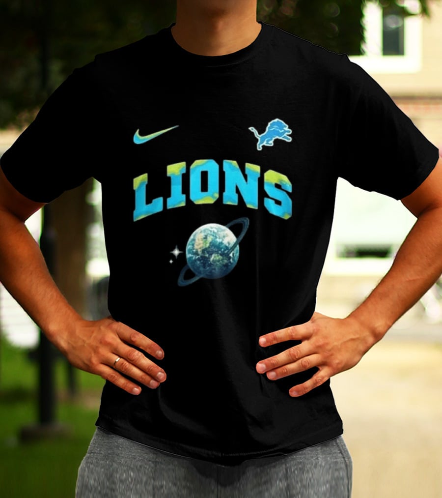 Detroit Lions Earth Day 2026 Nike Planetary T-Shirt