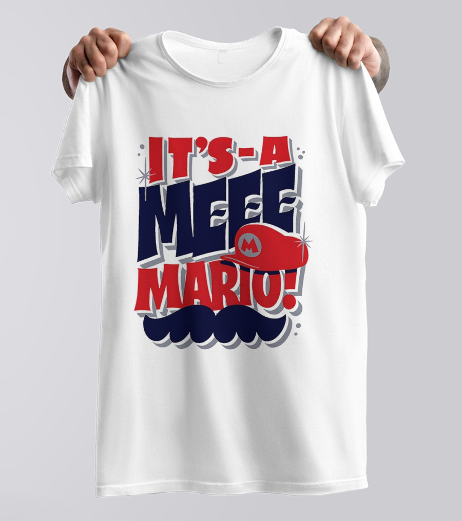 It's A Meee Mario M Moustache Cap T-Shirt