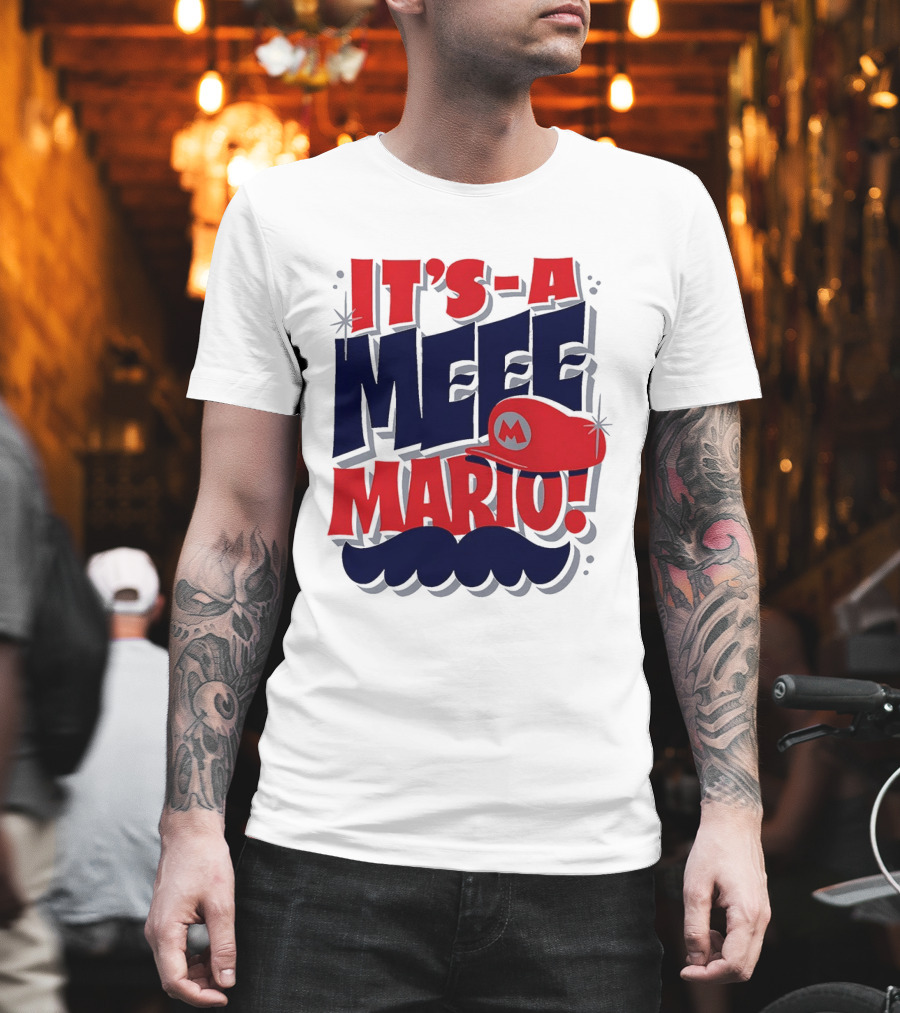 It's A Meee Mario M Moustache Cap T-Shirt