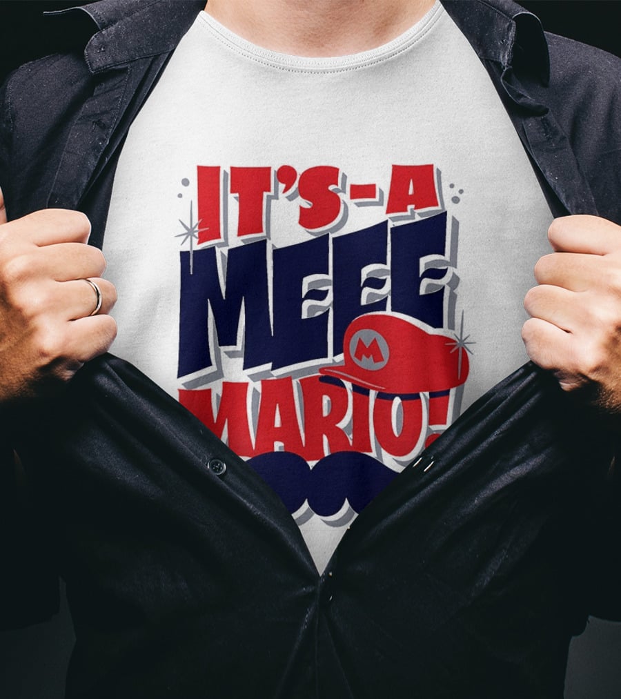 It's A Meee Mario M Moustache Cap T-Shirt