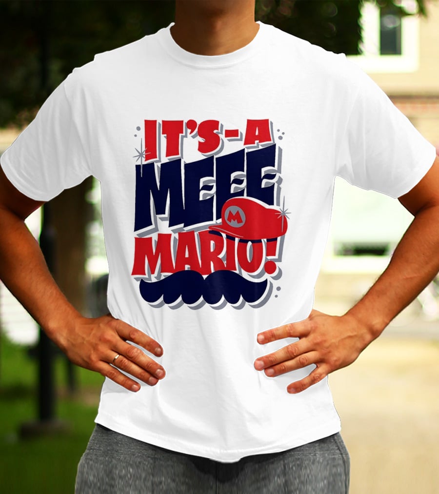 It's A Meee Mario M Moustache Cap T-Shirt